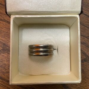 Titanium mens wedding band by Steel Nation Jewelry